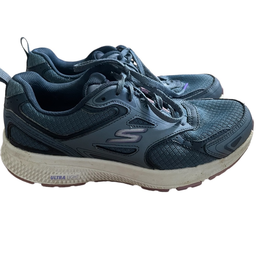 Skechers women’s sneakers go walk arch fit workout walker navy size 7